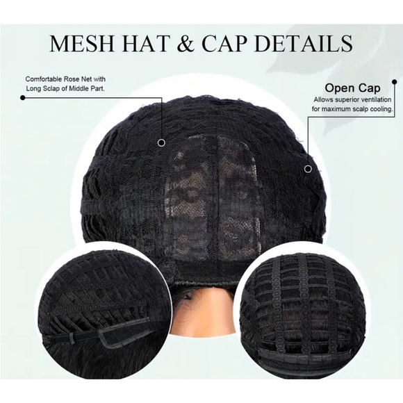 New Burgundy Synthetic Slightly Wavy Womens Wig 16 inch Cos Play Halloween Fun - Picture 4 of 6